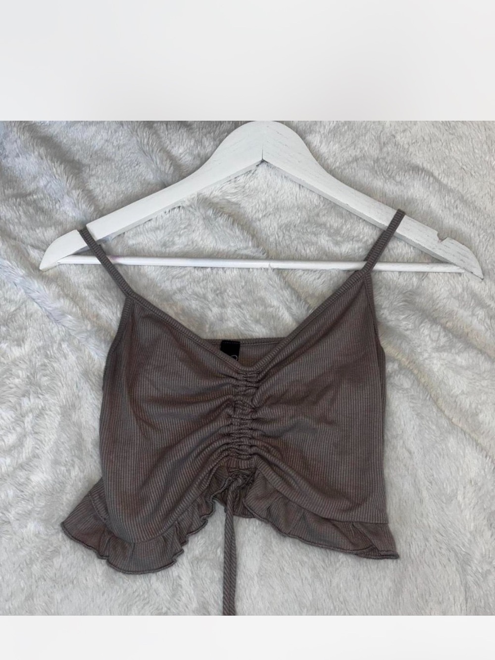Windsor Brown Ruched Drawstring Cami